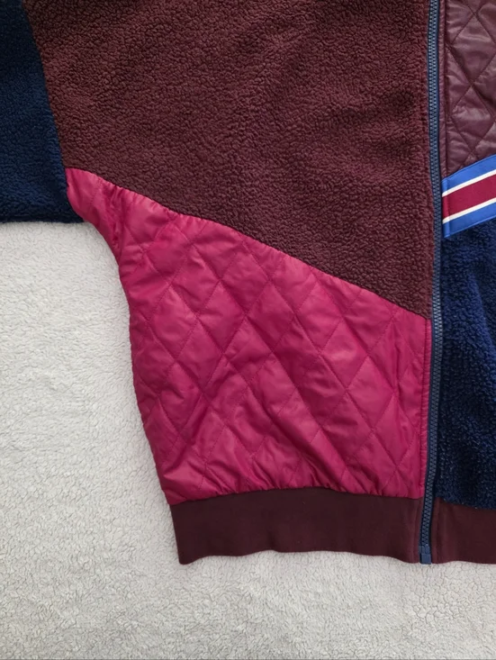 Nike Sportswear Retro Sherpa Fleece Track Jacket, Women's Small, GUC - Burgundy - Picture 2 of 12